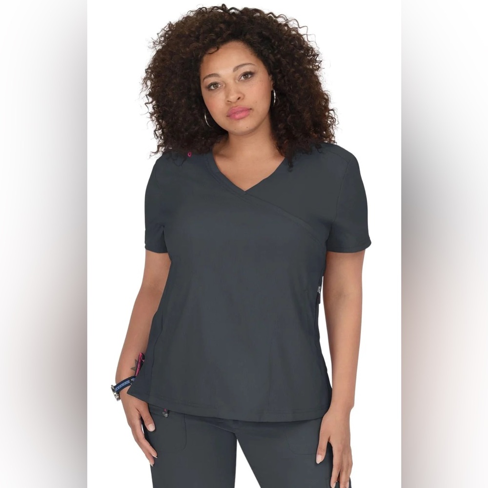 koi Lite Philosophy Women's 3-Pocket Mock-Wrap Scrub Top